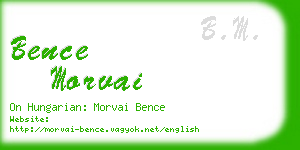 bence morvai business card